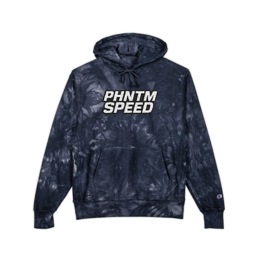 Tie-Dye 'PHNTM SPEED' Embroidered Hoodie